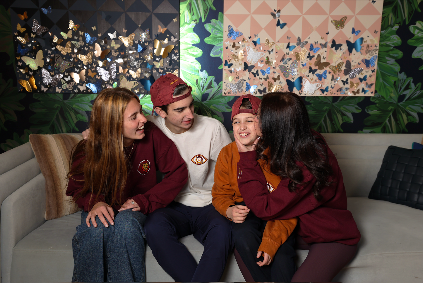 Maroon Evil Eye UnisexSweatshirt (Adobe)
