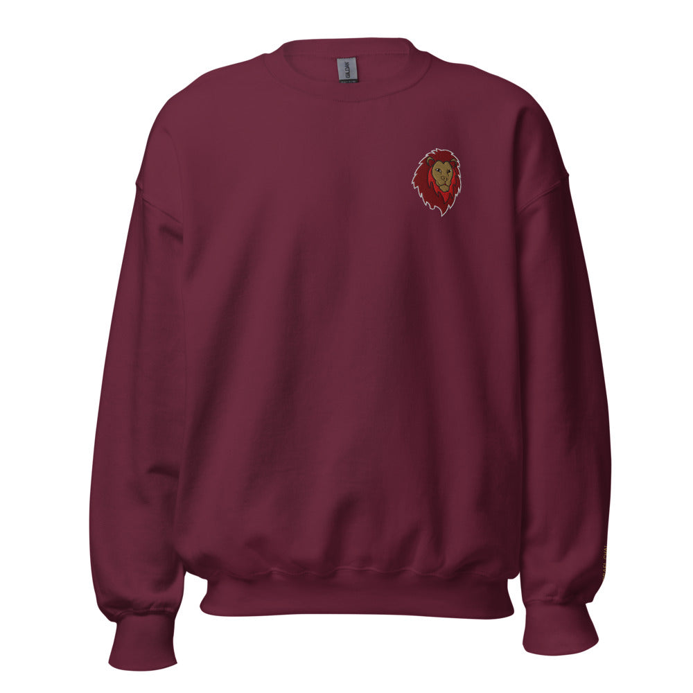 Maroon Lion of Judah Unisex Crewneck Sweatshirt (Maroon)