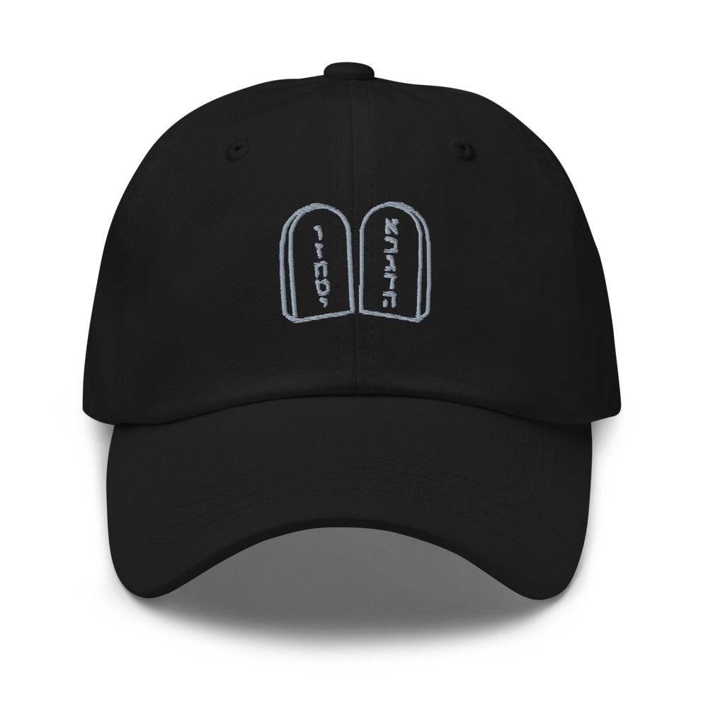 Outline Luchot Two Tablets Classic Dad Hat (Black)