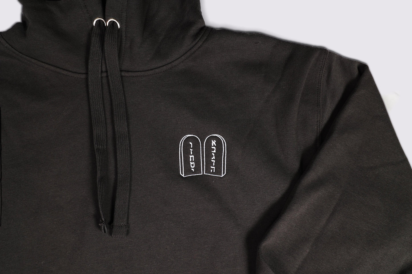 Outline Luchot Two Tablets Unisex Premium Pullover Hoodie (Vintage Black)