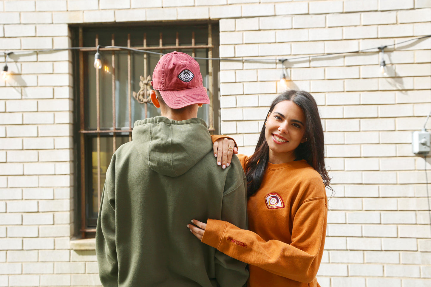 Maroon Evil Eye UnisexSweatshirt (Adobe)