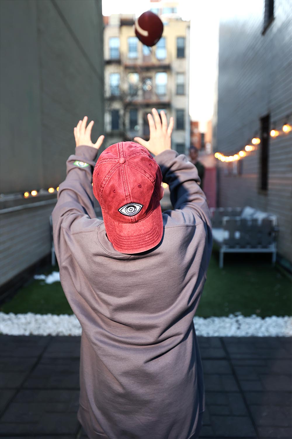 Maroon Evil Eye Vintage Cap (Maroon)