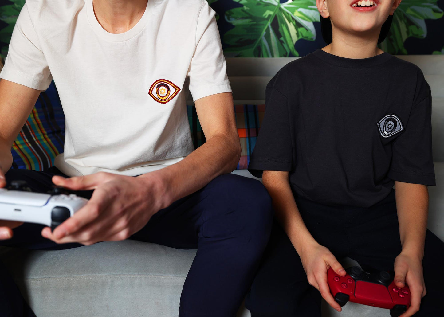 Maroon Evil Eye Unisex T-Shirt (Vintage White)