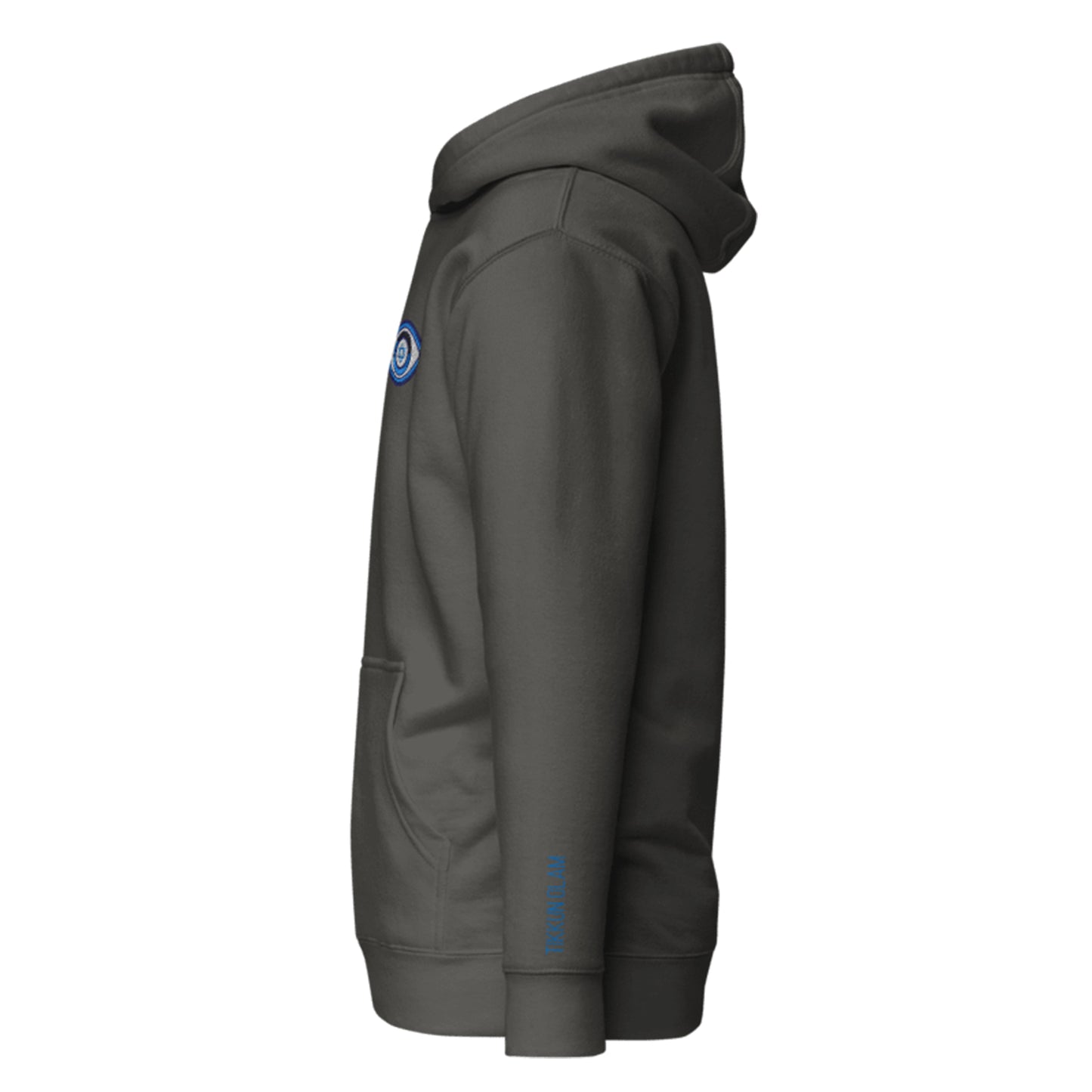 Blue Evil Eye Unisex Premium Pullover Hoodie (Vintage Black)