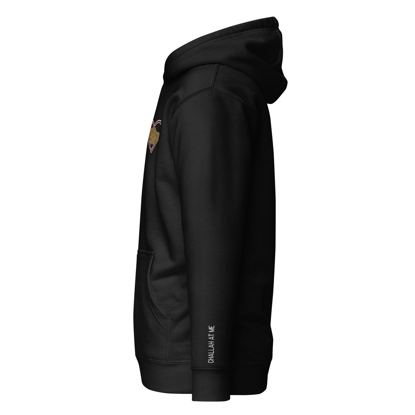 Challah Heart Unisex Premium Pullover Hoodie (Black)