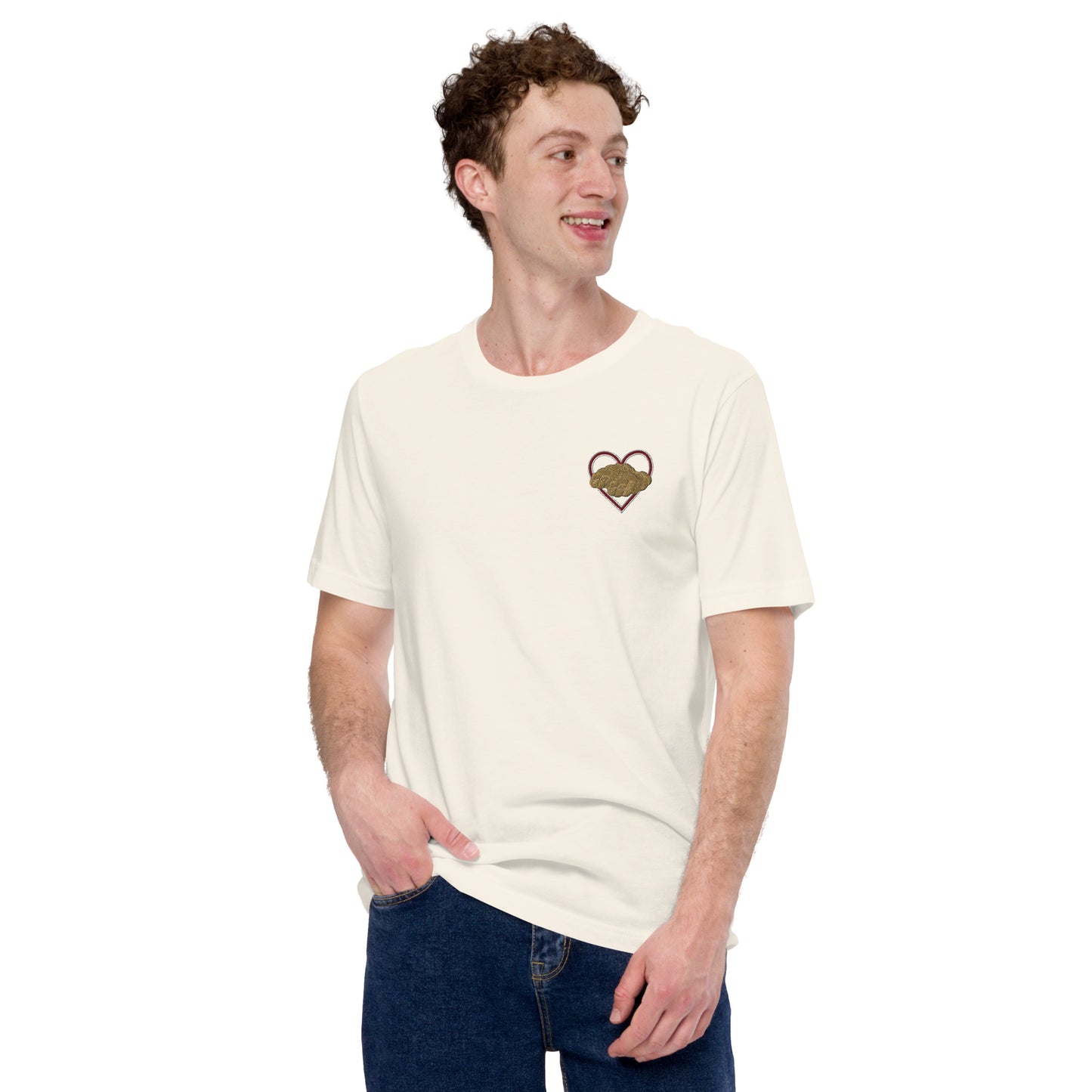 Challah Heart Unisex T-Shirt (Vintage White)