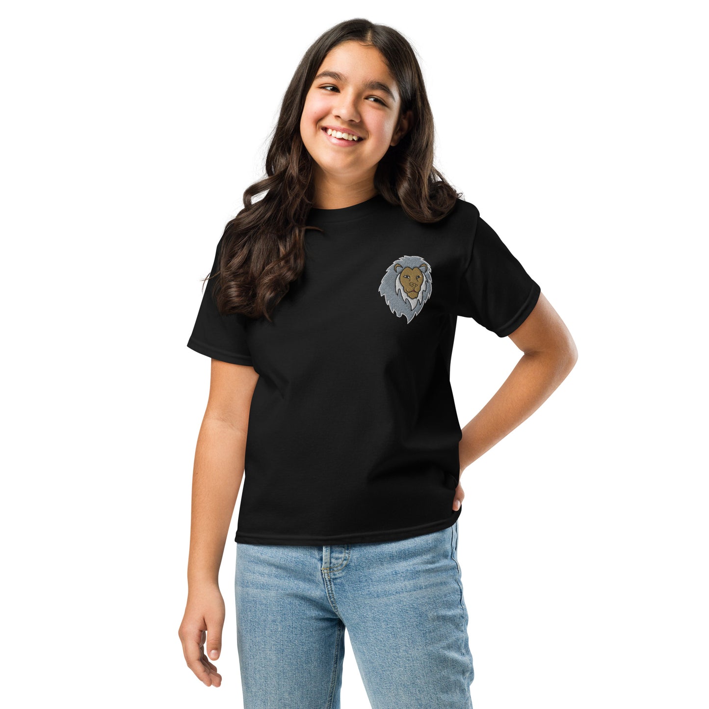 Grayscale Lion of Judah Youth T-Shirt (Black)